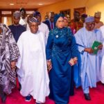 Reactions As New Photo Of Remi Tinubu Holding The Hand Of Ex President, Obasanjo Surfaced Online 1765700600705