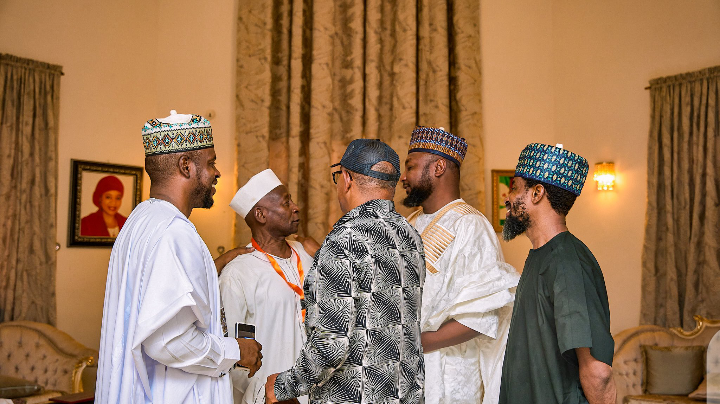 Reactions As New Photos Of Peter Obi Engaging Some Young Northerners Surfaced Online